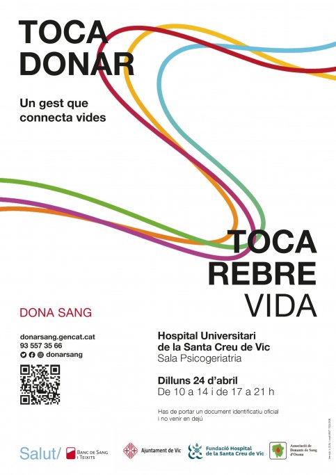 Cartell de la campanya de donació de sang amb la nova imatge corporativa