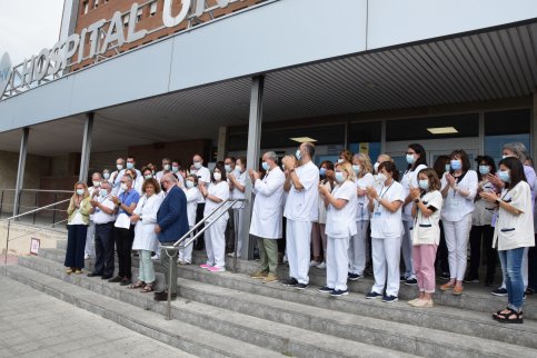 Concentració a l'Hospital Universitari de Vic