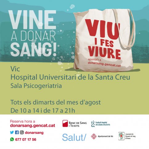 Cartell dels acaptes de sang de l'HUSC